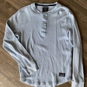 Abercrombie & Fitch Men’s Waffleknit Shirt Size Large, Baby Blue